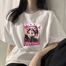 批发短袖网红时尚宽松显瘦纯棉<b class='q'>夏装</b>小众2025T恤女韩版春夏季街头上衣