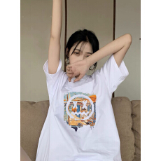 批发潮牌热卖潮流爆款慵懒风宽松夏季女短袖网红纯棉春装T恤大版原创
