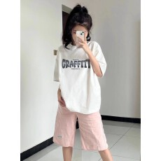 批发超火T恤纯棉春夏季爆款落肩宽松慵懒风女短袖韩版美拉德上衣小众