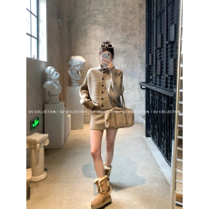 批发GV大白哥 伦敦画报 立领翻领棒针毛针织衫套装毛衣<b class='q'>上衣</b>半裙两件套