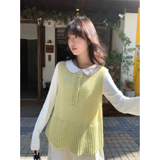 批发hollyii 韩系温柔<b class='q'>甜美</b>叠穿设计感软糯针织背心女上衣2026早春新款