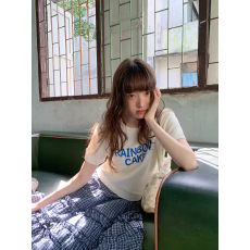 批发你好卡农 撞色字母提花针织短袖<b class='q'>毛衣</b>女夏2026新款小宽松显瘦上衣