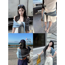 批发Laareetoo  三角巾女夏季空调披肩叠搭背心上衣搭配