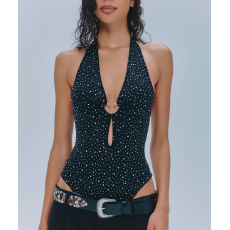 批发跨境贸易新款修身烫钻镂空露背<b class='q'>连体</b><b class='q'>衣</b>女