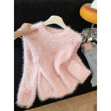 批发实拍～法式温柔风立体花朵毛衣女2025冬季新款气质软糯针织上衣