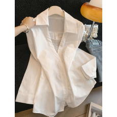 批发实拍～法式性感绑带长袖衬衫女春季新款辣妹风修身显瘦绝美衬衣