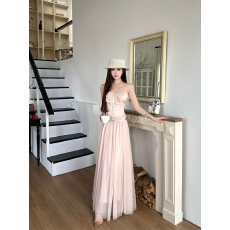 批发法式纯欲醋酸蕾丝鱼骨抹胸胸衣