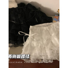 批发法式纯欲白色蕾丝半身裙女夏季短裙高腰性感纱裙蛋糕蓬蓬伞裙裙子