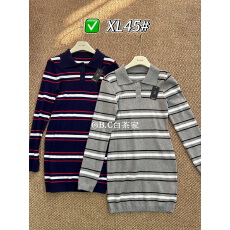 批发区区欧阳<b class='q'>条纹</b>针织<b class='q'>连衣裙</b>女秋季新款长袖收腰修身显瘦辣妹包臀短裙