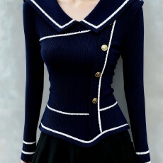 新款修身百搭显瘦高级感小衫