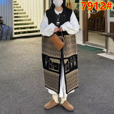 批发图案<b class='q'>提花</b>撞色设计针织无袖背心<b class='q'>连衣裙</b>