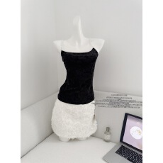 批发新款时髦<b class='q'>街头</b>豹纹丝绒吊带辣妹修身显瘦百搭欧美无袖上衣