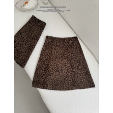 批发豹纹<b class='q'>半身</b>裙女小个子A字短裙显瘦包臀鱼尾裙ll