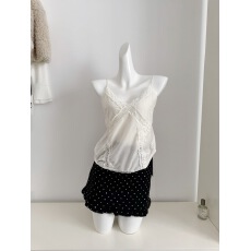 批发2025冬季新款纯欲风拼接蕾丝丝绒吊带<b class='q'>打底</b>衫上衣内搭