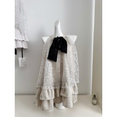 批发设计师香槟色人鱼姬亮片A型<b class='q'>连衣裙</b>重工女装小众设计