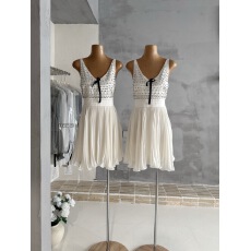 批发Hotdog 热狗很辣【闪钻缪斯】钉珠黑蝴蝶结<b class='q'>连衣裙</b>女千金风吊带裙