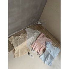 批发DoggyQin 天然<b class='q'>宝宝</b>肌t/A类婴幼儿纯棉桃心领短袖T恤夏季内搭上衣