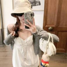批发韩系穿搭白色v领吊带背心女早春2026<b class='q'>新款</b>外穿防晒衫无袖上衣套装
