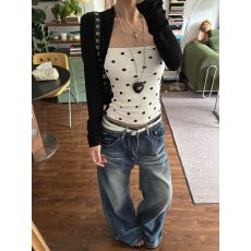 批发已出货 <b class='q'>莫代尔</b>假两件撞色长袖T恤女小众修身<b class='q'>打底衫</b>上衣