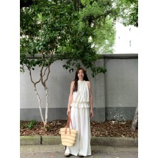 批发简单大方得体裙裤套装法式新品无袖巨好看女连衣裙子