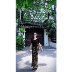 批发2026新款薄纱复古新中式包臀裙夏鱼尾飘逸碎花