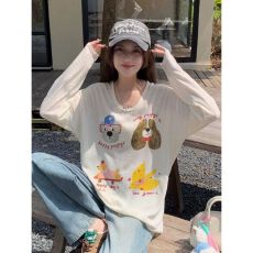 批发小众趣味印花长袖T恤夏季薄款防晒上衣