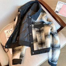 批发2026秋冬新款<b class='q'>牛仔</b>凭借女装小香风复古黑白格纹<b class='q'>外套</b>夹克气质上衣