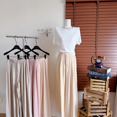 批发金蘑菇菇 清冷系慵懒 墨染懒懒裤2.0 /炒色工艺 巨垂显瘦