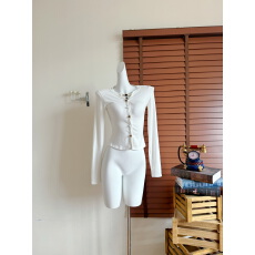 批发地球店复古老钱风领口珠链高弹修身打底<b class='q'>衫</b>秋套头正肩长袖T恤上衣