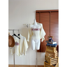 批发板栗可可Bankelili'雾岛观雪'费尔岛坎肩<b class='q'>罩衫</b>/吊带针织两件套女冬