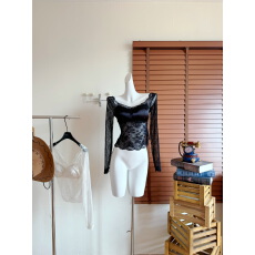 批发Lattitude/杨小鹭 塞浦路斯蝶梦 多种蕾丝拼接美背高弹打底衫