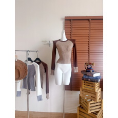 批发宁司 撞色圆领插肩袖绞花针织衫女冬季<b class='q'>休闲</b>百搭修身显瘦打底上衣