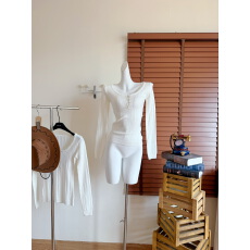 批发黑豆哼哼 朦胧月光*修身镂空针织衫蕾丝花边<b class='q'>吊带</b>内搭纯欲风两件套