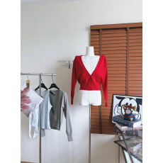 批发Tongiiuu●绘梨情书 针织开衫毛衣外套女内搭碎花吊带背心套装春