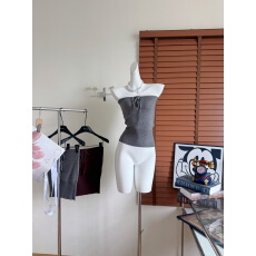 批发Laareetoo 羊毛针织抹胸女外穿无肩带<b class='q'>背心</b>短款修身显瘦无袖上衣