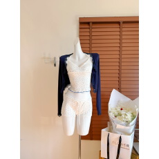 批发Mess Studio辣妹修身碎花吊带短<b class='q'>裤</b>长袖T恤针织开衫休闲<b class='q'>裤</b>套<b class='q'>装</b>女春