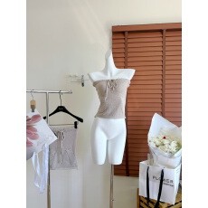 批发3.12/20点夏令时抹胸女<b class='q'>春</b>纯欲收腰显瘦辣妹口袋针织上衣