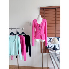 批发NanaByNana【春日来信】少女感<b class='q'>羊毛</b>针织<b class='q'>开衫</b>女春季显白背心两件套