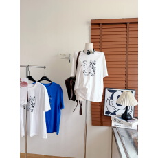 批发oker章壳儿<b class='q'>正品</b>~西高地圆领短袖T恤韩国春夏百搭宽松休闲上衣