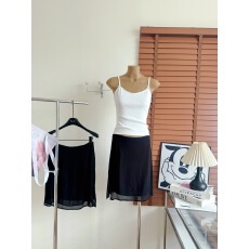 批发sheepland比例长腿 高垂感复古网纱半身裙女春夏显瘦<b class='q'>包臀</b>西装裙