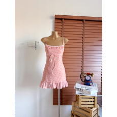 批发JMSHOP 小漫夏曲 法式<b class='q'>碎花</b>吊带连衣裙夏季天丝亚麻防晒开衫两件套