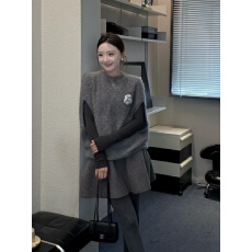 批发韩国东大门早秋新款休短袖<b class='q'>马甲</b>毛衣针织衫打底长袖T
