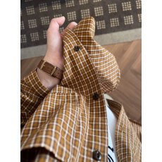 批发黄色格纹<b class='q'>衬衫</b>女2026早春新款韩系复古高级感显瘦宽松显白格子<b class='q'>衬衣</b>