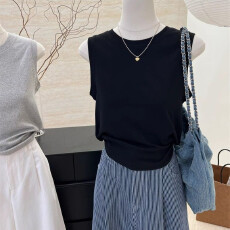 批发纯色内搭背心打底遮副乳圆领无袖背心<b class='q'>上衣</b>女2026夏外穿女