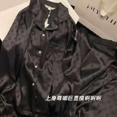 批发新款睡衣女春夏季冰丝提花<b class='q'>长袖</b>轻奢高级感ins风网红小红书家居服