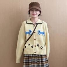 软糯毛衣开衫2026秋季新款复古宽松显瘦慵懒风上衣女