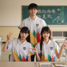 批发实拍#班服短袖<b class='q'>夏</b>季运动会套装学生学院风T恤校服