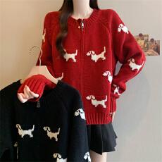 实拍~秋冬季新款时尚女装韩版开衫长袖毛衣外套女装