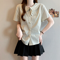 批发<b class='q'>实拍</b>～夏季新款韩版<b class='q'>大码</b>设计小众款短袖上衣<b class='q'>女装</b>小衫