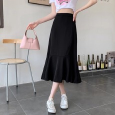 批发大码鱼尾裙半身裙女春夏秋胖mm新款遮肚显瘦长裙